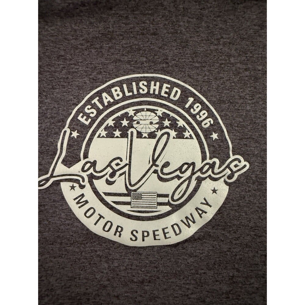 Las Vegas Motor Speedway Performance Hoodie Charcoal Gray Medium Hiking Active